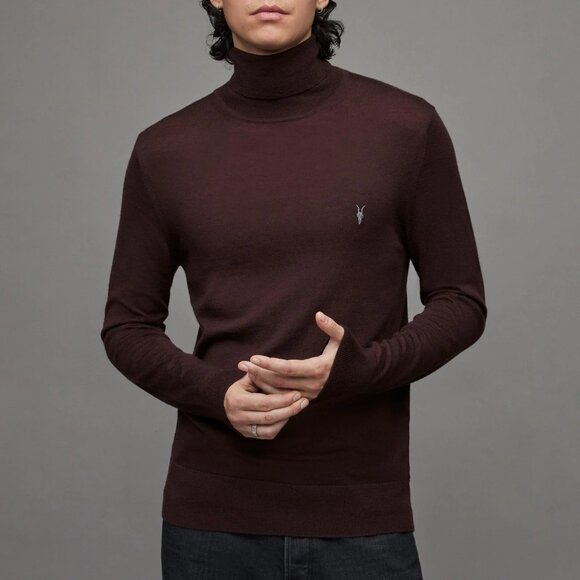 ALLSAINTS Mode Merino Roll Neck Jumper Size M - Picture 1 of 3